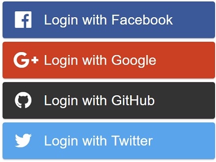 Social login buttons